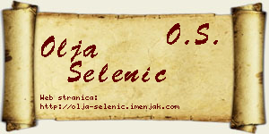 Olja Selenić vizit kartica